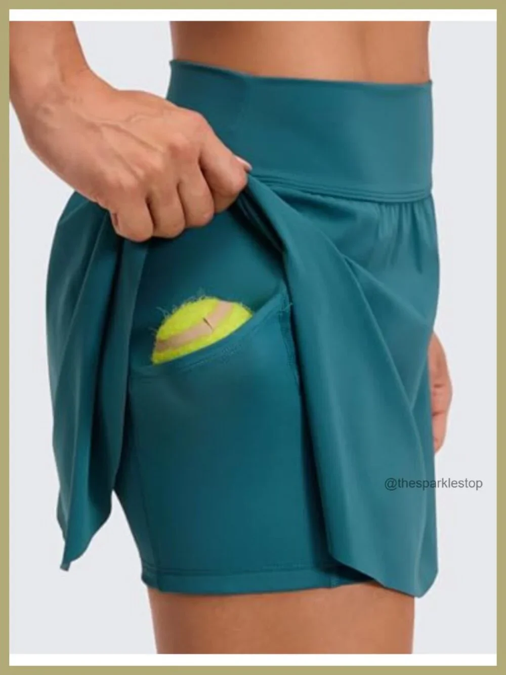 High Waisted Tennis Skirt with Built-in Shorts & Pockets, A-Line Mini Skort